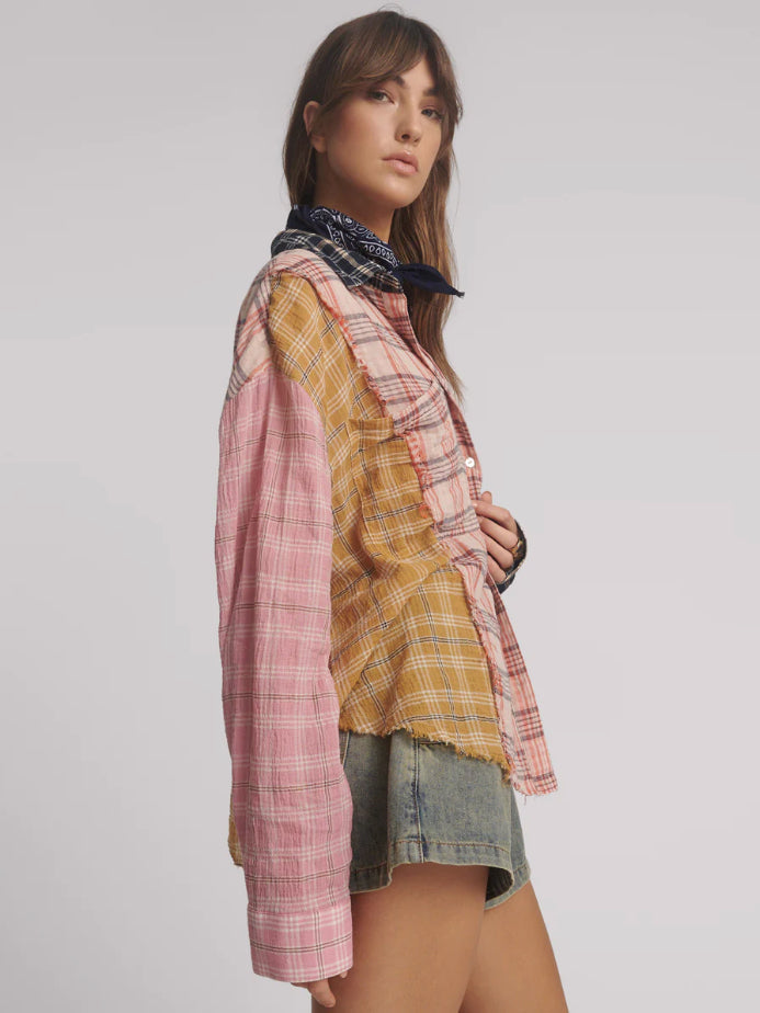 ONE TEASPOON - Panelled Flannel Shirt