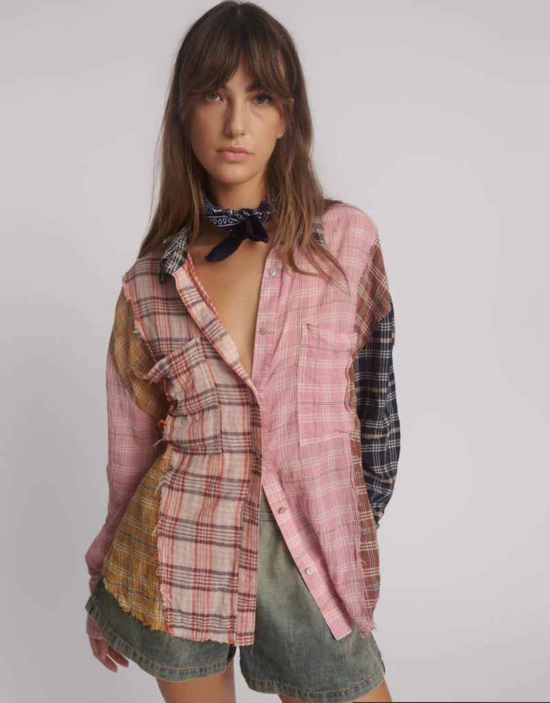 ONE TEASPOON - Panelled Flannel Shirt